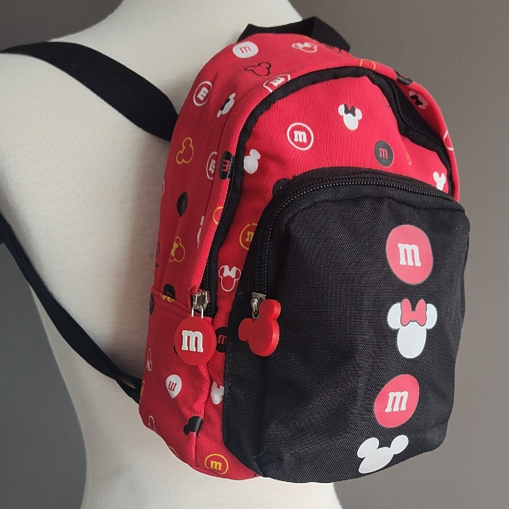Disney Springs Red and Black Mickey Mouse M&M's Mini Backpack